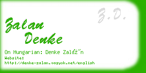 zalan denke business card